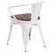 Flash Furniture Metal Chair with Arms, White CH-31270-WH-WD-GG - alternate 8