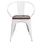 Flash Furniture Metal Chair with Arms, White CH-31270-WH-WD-GG - alternate 10