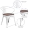 Flash Furniture Metal Chair with Arms, White CH-31270-WH-WD-GG - alternate 4