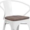 Flash Furniture Metal Chair with Arms, White CH-31270-WH-WD-GG - alternate 9