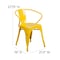 Flash Furniture Contemporary Chair, 21-1/2 in W 19" L 27-3/4" H, Integrated CH-31270-YL-GG - alternate 2