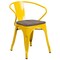 Flash Furniture Metal Chair with Arms, Yellow CH-31270-YL-WD-GG - alternate 2
