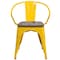 Flash Furniture Metal Chair with Arms, Yellow CH-31270-YL-WD-GG - alternate 6