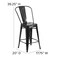Flash Furniture 24" High Black Metal Counter Height Stool CH-31320-24GB-BK-GG - alternate 4