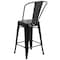 Flash Furniture 24" High Black Metal Counter Height Stool CH-31320-24GB-BK-GG - alternate 2