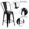 Flash Furniture 24" High Black Metal Counter Height Stool CH-31320-24GB-BK-GG - alternate 6