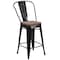 Flash Furniture Metal Counter Stool, 24", Black CH-31320-24GB-BK-WD-GG - alternate 7