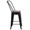 Flash Furniture Metal Counter Stool, 24", Black CH-31320-24GB-BK-WD-GG - alternate 4