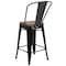 Flash Furniture Metal Counter Stool, 24", Black CH-31320-24GB-BK-WD-GG - alternate 3
