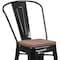 Flash Furniture Metal Counter Stool, 24", Black CH-31320-24GB-BK-WD-GG - alternate 2