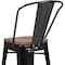 Flash Furniture Metal Counter Stool, 24", Black CH-31320-24GB-BK-WD-GG - alternate 10