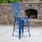 Flash Furniture Metal Counter Stool, 24", Blue, Weight Capacity: 500 lb. CH-31320-24GB-BL-WD-GG - alternate 1