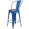 Flash Furniture Metal Counter Stool, 24", Blue, Weight Capacity: 500 lb. CH-31320-24GB-BL-WD-GG - alternate 5