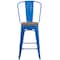 Flash Furniture Metal Counter Stool, 24", Blue, Weight Capacity: 500 lb. CH-31320-24GB-BL-WD-GG - alternate 6