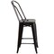 Flash Furniture 24" High Black/Gold Counter Height Stool w/ Back CH-31320-24GB-BQ-GG - alternate 8