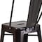 Flash Furniture 24" High Black/Gold Counter Height Stool w/ Back CH-31320-24GB-BQ-GG - alternate 5