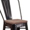 Flash Furniture Antique Metal Stool, 24", Black, Weight Capacity: 500 lb. CH-31320-24GB-BQ-WD-GG - alternate 2