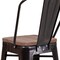 Flash Furniture Antique Metal Stool, 24", Black, Weight Capacity: 500 lb. CH-31320-24GB-BQ-WD-GG - alternate 9