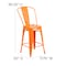 Flash Furniture 24" High Orange Metal Counter Height Stool w/Back CH-31320-24GB-OR-GG - alternate 8