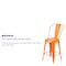 Flash Furniture 24" High Orange Metal Counter Height Stool w/Back CH-31320-24GB-OR-GG - alternate 2