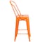 Flash Furniture 24" High Orange Metal Counter Height Stool w/Back CH-31320-24GB-OR-GG - alternate 7