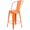 Flash Furniture 24" High Orange Metal Counter Height Stool w/Back CH-31320-24GB-OR-GG - alternate 4