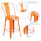 Flash Furniture 24" High Orange Metal Counter Height Stool w/Back CH-31320-24GB-OR-GG - alternate 9