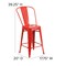 Flash Furniture 24" High Red Metal Counter Height Stool with Back CH-31320-24GB-RED-GG - alternate 9