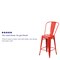Flash Furniture 24" High Red Metal Counter Height Stool with Back CH-31320-24GB-RED-GG - alternate 5