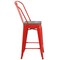 Flash Furniture Metal Counter Stool, 24", Red, Caster Type: Plastic Glides CH-31320-24GB-RED-WD-GG - alternate 4