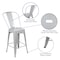 Flash Furniture 24" High Silver Metal Counter Height Stool w/Back CH-31320-24GB-SIL-GG - alternate 8