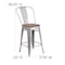 Flash Furniture Metal Counter Stool, 24", Silver CH-31320-24GB-SIL-WD-GG - alternate 4