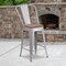 Flash Furniture Metal Counter Stool, 24", Silver CH-31320-24GB-SIL-WD-GG - alternate 1