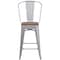 Flash Furniture Metal Counter Stool, 24", Silver CH-31320-24GB-SIL-WD-GG - alternate 10