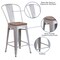 Flash Furniture Metal Counter Stool, 24", Silver CH-31320-24GB-SIL-WD-GG - alternate 2