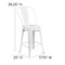 Flash Furniture 24" High White Metal Counter Height Stool w/Back CH-31320-24GB-WH-GG - alternate 9