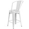 Flash Furniture 24" High White Metal Counter Height Stool w/Back CH-31320-24GB-WH-GG - alternate 7
