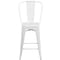 Flash Furniture 24" High White Metal Counter Height Stool w/Back CH-31320-24GB-WH-GG - alternate 10
