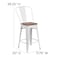 Flash Furniture Metal Counter Stool, 24", White, Weight Capacity: 500 lb. CH-31320-24GB-WH-WD-GG - alternate 7
