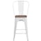 Flash Furniture Metal Counter Stool, 24", White, Weight Capacity: 500 lb. CH-31320-24GB-WH-WD-GG - alternate 9