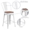 Flash Furniture Metal Counter Stool, 24", White, Weight Capacity: 500 lb. CH-31320-24GB-WH-WD-GG - alternate 3