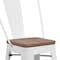 Flash Furniture Metal Counter Stool, 24", White, Weight Capacity: 500 lb. CH-31320-24GB-WH-WD-GG - alternate 8