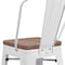Flash Furniture Metal Counter Stool, 24", White, Weight Capacity: 500 lb. CH-31320-24GB-WH-WD-GG - alternate 10