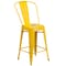 Flash Furniture 24" High Yellow Metal Counter Height Stool w/Back CH-31320-24GB-YL-GG - alternate 4