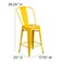 Flash Furniture 24" High Yellow Metal Counter Height Stool w/Back CH-31320-24GB-YL-GG - alternate 7