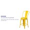 Flash Furniture 24" High Yellow Metal Counter Height Stool w/Back CH-31320-24GB-YL-GG - alternate 8
