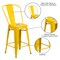 Flash Furniture 24" High Yellow Metal Counter Height Stool w/Back CH-31320-24GB-YL-GG - alternate 3