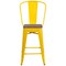 Flash Furniture Metal Counter Stool, 24", Yellow, Seat Material: Wood CH-31320-24GB-YL-WD-GG - alternate 6