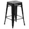 Flash Furniture 24" High Backless Black Metal Counter Height Stool CH-31320-24-BK-GG - alternate 6