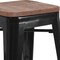 Flash Furniture 24" Black Backless Metal Stool CH-31320-24-BK-WD-GG - alternate 8